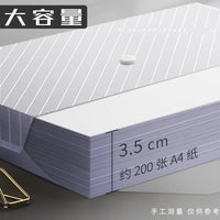A4 Transparent Plastic Document Folder with Snap Button Closure for Office and School