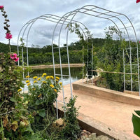 Iron Arch Trellis for Climbing Plants, Outdoor Garden Arbor for Roses and Vines
