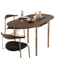 Bauhaus Modern Luxury Foldable Dining Table for Small Spaces, Mid-Century Style