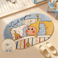 Cute Absorbent Non-Slip Bathroom Mat for Shower and Toilet