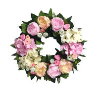 Artificial Eucalyptus Hydrangea Rose Daisy Wreath for Home Decor and Events