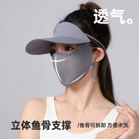 Summer Outdoor UV Protection Face Mask with Brim