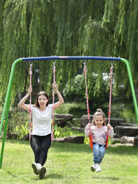 Kids' Indoor/Outdoor Swing with Soft Board Seat and Pull-Up Bar for Sensory Training