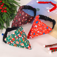 Christmas Pet Bandana Collar for Dogs and Cats, Adjustable Scarf Bib