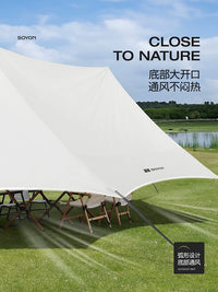 Instant Pop-Up Canopy Tent with Table & Chairs Set for Outdoor Camping & Picnics