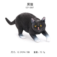 Realistic Solid Sleeping Cat Figurine Model Toy