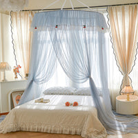French Princess Dome Mosquito Net Canopy, Foldable Fine Mesh Bed Net