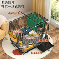 Large Rabbit Cage Guinea Pig Hutch with Automatic Waste Cleaning System