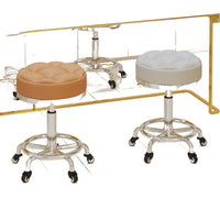 Modern Ergonomic Swivel Salon Stool with Wheels for Hair Stylists