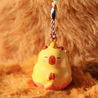 Capybara Wind Chime Keychain for Backpacks and Phones, Cute Animal Charm Gift for Girls
