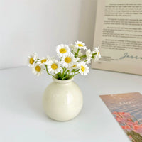 Ins Style Ceramic Vase with Faux Dried Flowers for Home and Office Decor