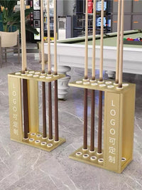 Premium 12-Hole Billiard Cue Rack Floor Stand for Club and Home Use