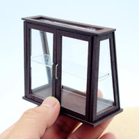 Miniature Dollhouse Display Cabinet for Living Room & Kitchen Scenes