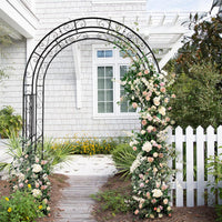 European Vintage Wrought Iron Garden Arch for Climbing Plants