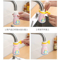 Cartoon Penguin Faucet Extender with Splash Guard and Water Filter for Kitchen and Bathroom