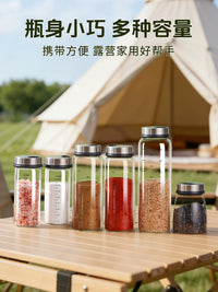 Portable BBQ Spice Shaker Set for Outdoor Camping and Kitchen Use