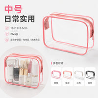 Transparent PVC Cosmetic Bag Waterproof Travel Toiletry Organizer with Zipper