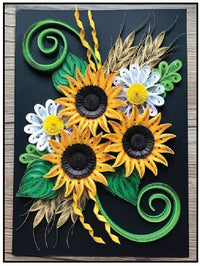 Quilling Paper Art Kit for Beginners - DIY Sunflower Design with Tools