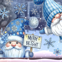 Christmas Window Clings Blue Glitter Snowman Tree Holiday Party Static Decals