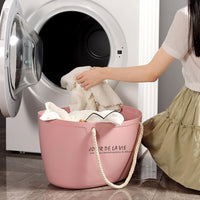 Japanese Style Wall-Mounted Storage Basket Laundry Hamper with Handle for Shopping & Picnics