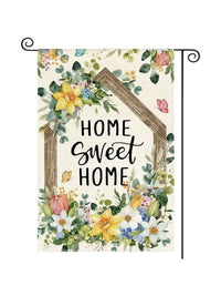 Spring Garden Flag Outdoor Yard Decoration Linen Flag