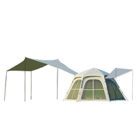 Outdoor Camping Tent with Integrated Tarp, Portable Automatic Setup for Overnight Wilderness Stays