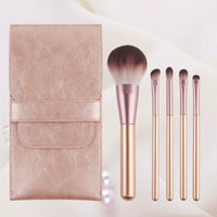 DAIFEI 5-Piece Soft Synthetic Eye Makeup Brush Set with Powder, Contour, or Highlight Brush