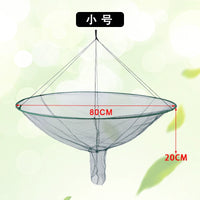 Foldable Fishing Net Trap with Bait and Pole for Shrimp and Fish