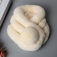 Faux Rabbit Fur Triple Tube Scarf for Women - Thickened Winter Fashion Neck Warmer