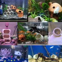 Ceramic Aquarium Hideaway Decoration for Small Fish and Shrimp Breeding