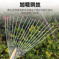 Heavy-Duty Telescopic Steel Wire Rake for Garden and Farm Use