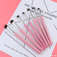 7-Piece Portable Horse Hair Eye Makeup Brush Set