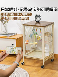 Sun Conure Parrot Cage, Monk Parakeet Bird Cage, New Ecological Home Villa Cage, Coffee Table Bird Cage
