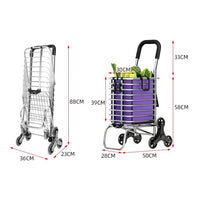 Portable Folding Shopping Cart with Wheels for Outdoor Camping and Home Use