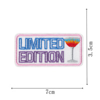 Embroidered Bar Theme Cartoon English Letter Patches for DIY Craft Decoration