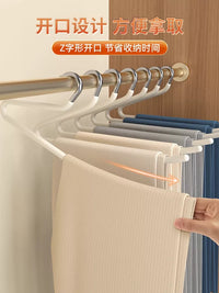 German-Style Goose-Neck Non-Slip Pants Hangers with Rubber Coating for Wardrobe Organization