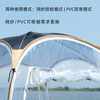 Transparent Starry Sky Hexagonal Camping Tent for 4-6 People, Waterproof PVC Outdoor Shelter