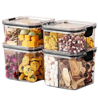Multi-Compartment Airtight Food Storage Container for Tea, Grains, and Spices