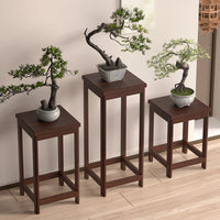 Bamboo Indoor Plant Stand with Multi-Tiered Shelves for Living Room Balcony