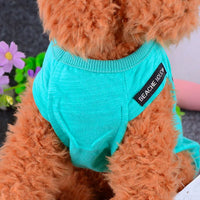 BEACHE Japanese Cotton Pet Vest for Dogs - Summer Thin Style for Teddy, Bichon, French Bulldog