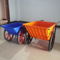 Garden Utility Cart Wheelbarrow with Solid Wheels for Farm and Construction