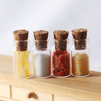 Dollhouse Miniature Glass Seasoning Bottles Kitchen Play Food Model DIY Photography Props