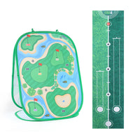 Kids 3-in-1 Golf Chipping Game Set with Beanbags and Foldable Tent