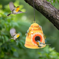 Hanging Iron Bird Feeder for Outdoor Garden and Yard