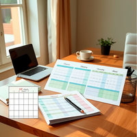 Undated A5/A6 Foldable Yearly Planner Inserts for Ring Binders