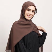 Chiffon Instant Hijab with Matching Elastic Underscarf and Magnetic Clasp