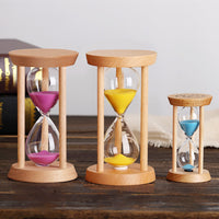 Wooden Hourglass Timer 1-30 Minutes for Kids and Home Decor