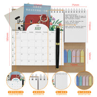 2026-2027 Desktop Calendar Planner with Daily Schedule and Memo Pad