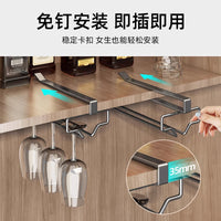 Under-Cabinet Stemware Rack - No-Drill Wine Glass Holder for Home Bar & Kitchen