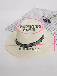 Men's Summer Sun Protection Straw Hat Wide Brim Beach Hat for Outdoor Gardening